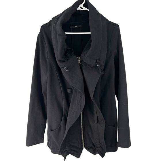 JARBO S /4 hooded stretch sweatshirt jacket Mid Length Luxury Designer womens - Picture 2 of 6